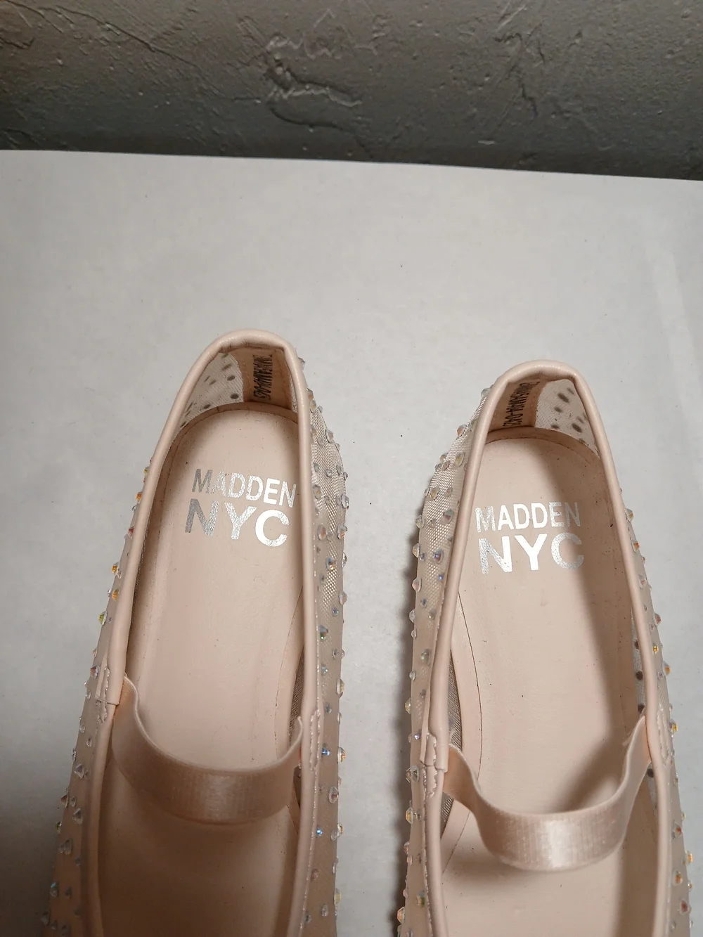 Madden NYC Girls' Pink Embellished Mary Jane Ballet Flats Dress Shoes Sz. 1